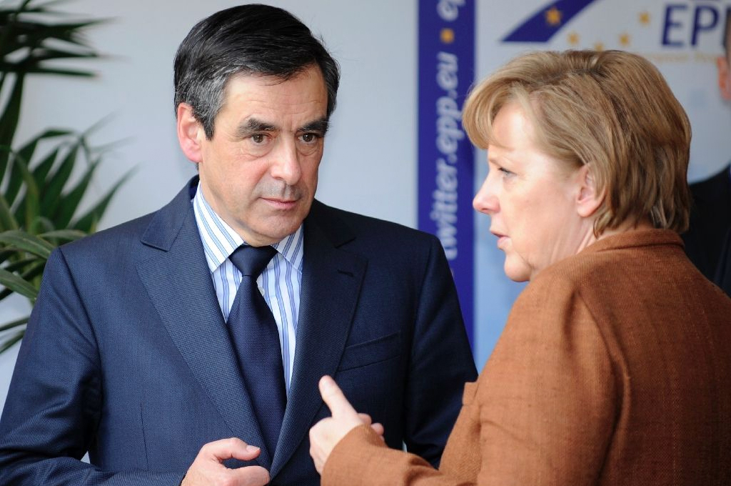 Fillon discusses future EU policy with Merkel