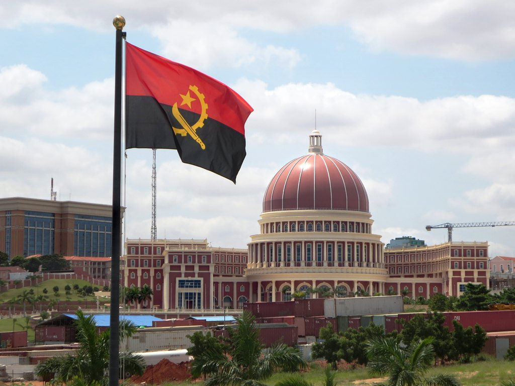 The National Assembly building in Luanda, Angola, was built by a Portuguese company in 2013 at a cost of US$185 million. / Dos Santos
