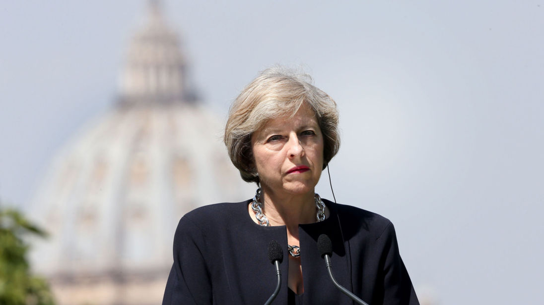 UK Prime Minister, Theresa May Holds Talks With Italian PM Matteo Renzi