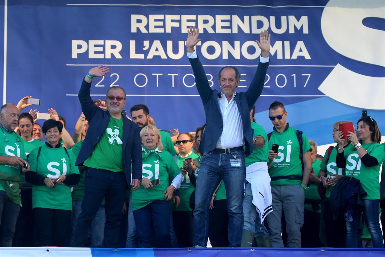 Northern Italian regions of Lombardy and Veneto to vote in autonomy referendums