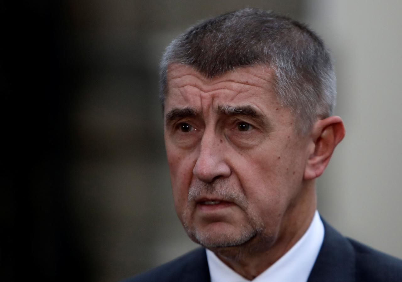 The Leader Of Ano Party Andrej Babis Speaks To The Media In Front Of The Lany Chateau After Meeting With President Milos Zeman In The Village Of Lany Near Prague Foreign