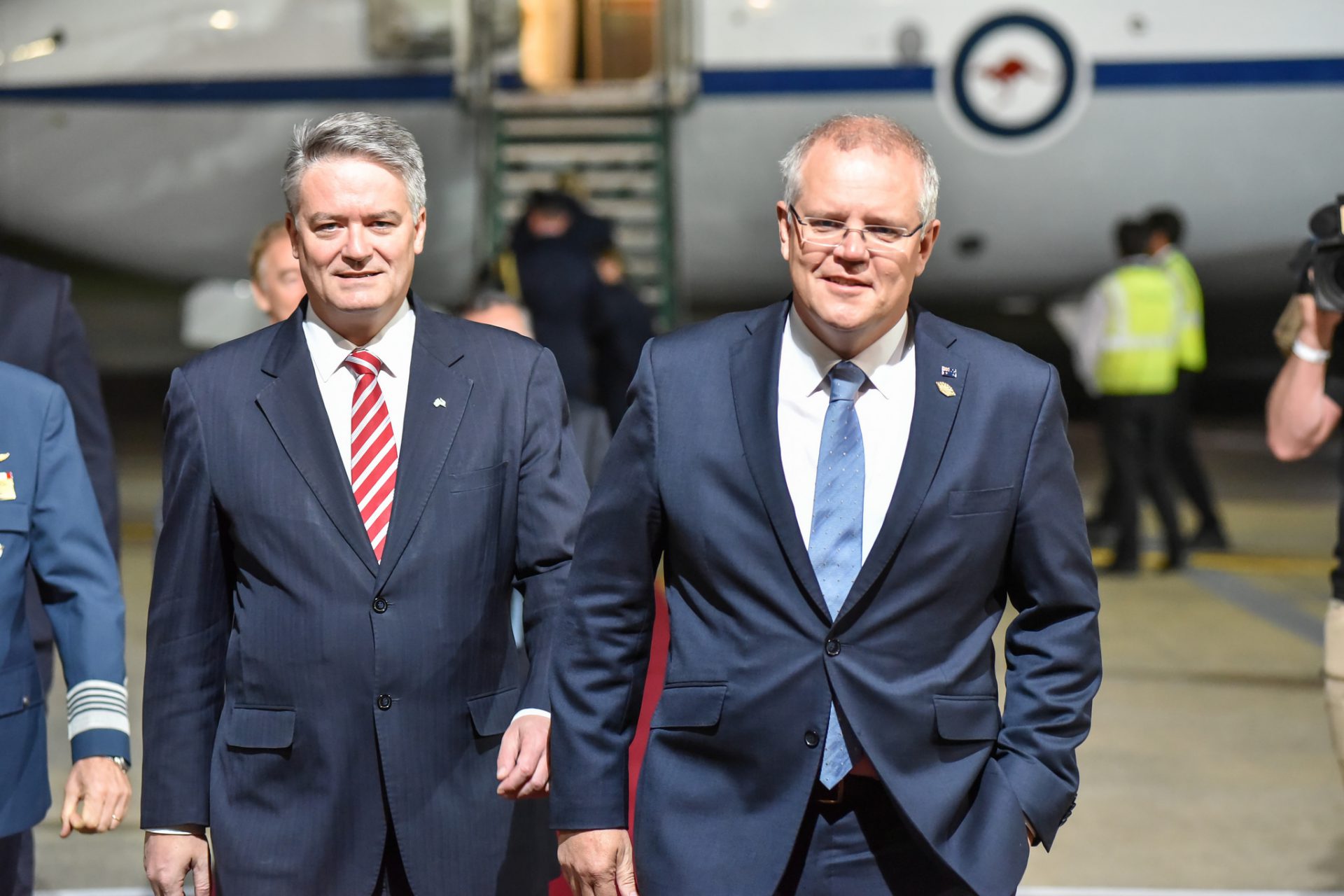 Arrival of Scott Morrison, Prime Minister of Australia