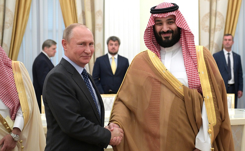 President Putin with Crown Prince and Defence Minister of Saudi Arabia Mohammad bin Salman Al Saud. / Saudi pivot
